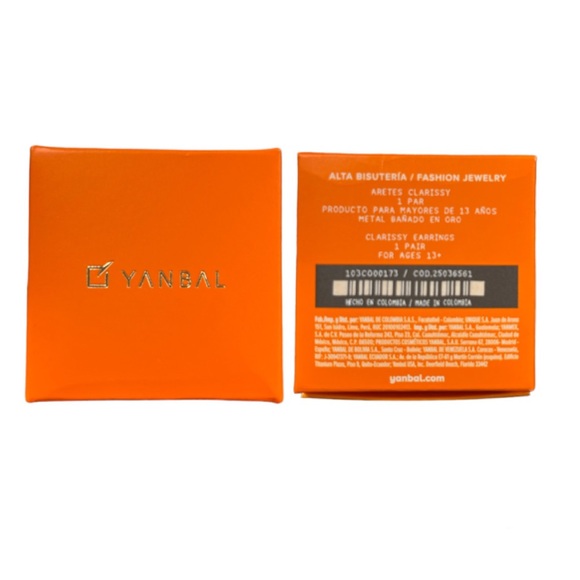 24k Gold-Plated Post Earrings By Yanbal - Aretes Joyas Para Mujer - Picture 7 of 7